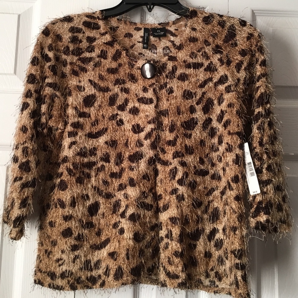 New Directions Animal Print Shrug